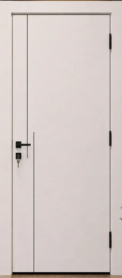SPC 03 Pure White door — plain white leaf with recessed panel