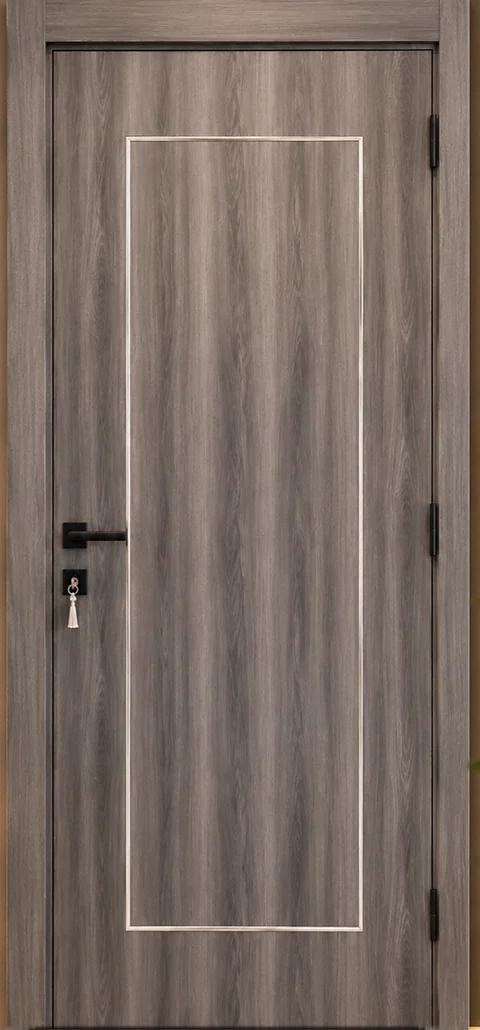 WPC 05 Silver Frame door — grey leaf framed by a slim silver profile